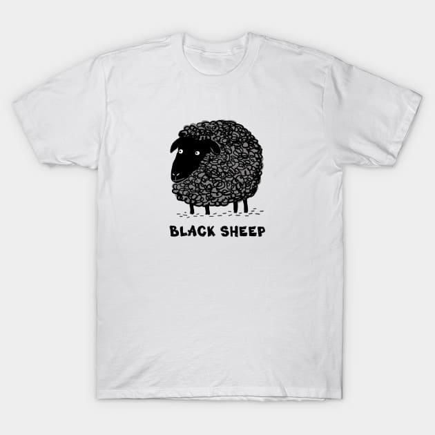 Black Sheep T-Shirt by Coffee Squirrel